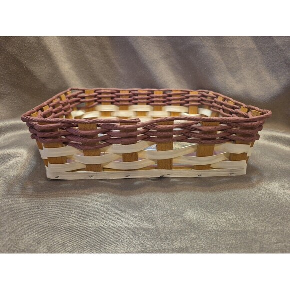 HAND CRAFTED WOODEN BASKET K&L WOODWORKS WITH SIGNED TEDDY GARDENING PRINT WALL - Picture 4 of 10